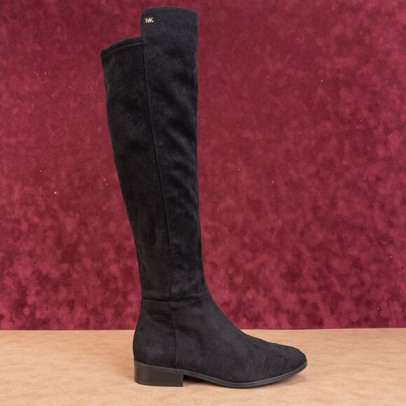 Michael Kors Women Black Fabric Vegan MK Logo OTK Fashion Boots sz 7 - Picture 10 of 10